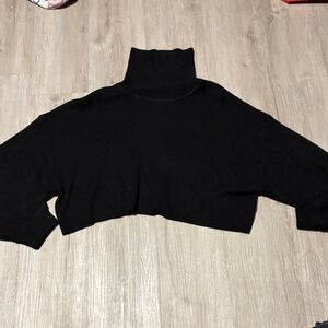 Divided Black Cowl Neck Sweater